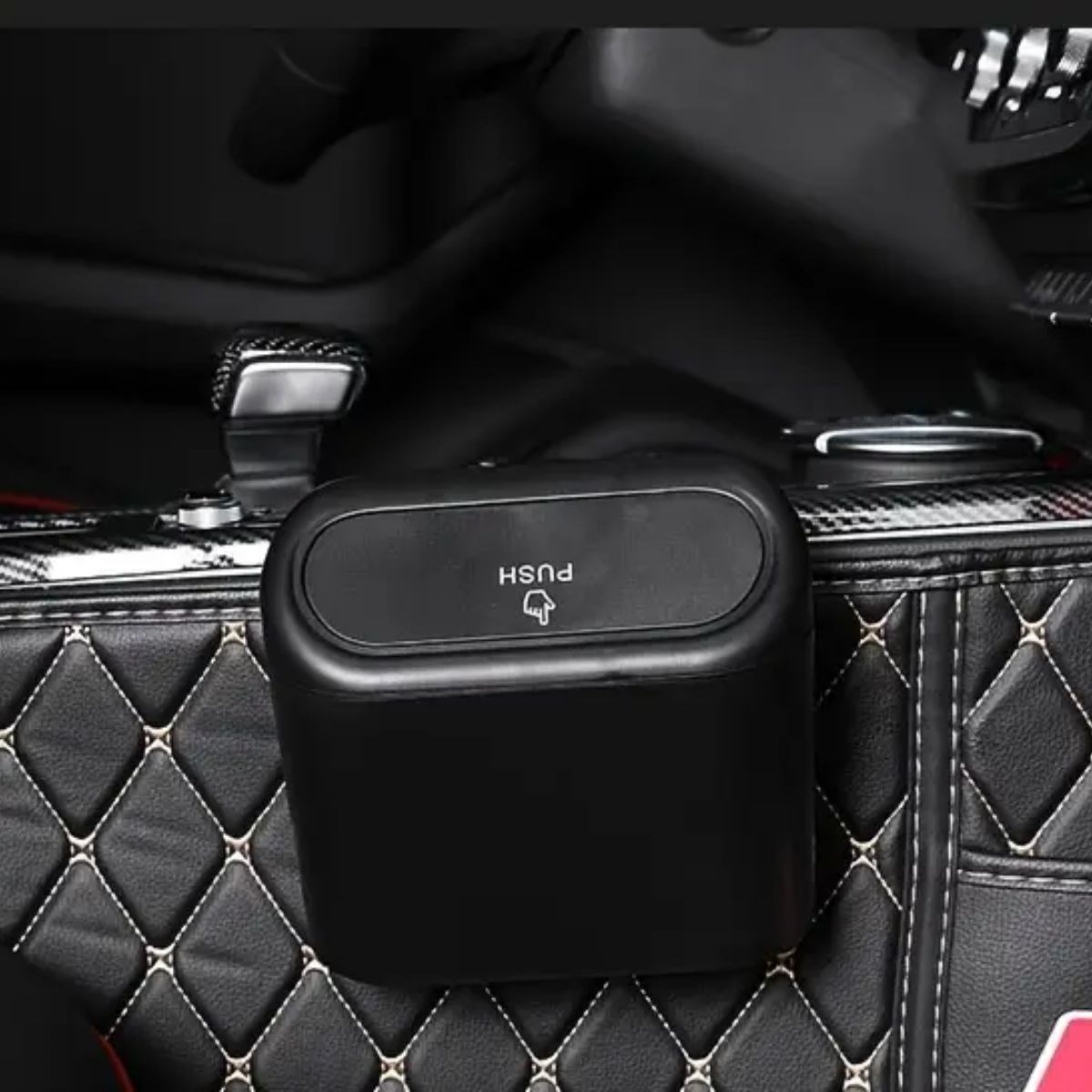 Araç İçi Takılarak Sabitlenebilen Mini Kapaklı Çöp Kovası (5563) #4