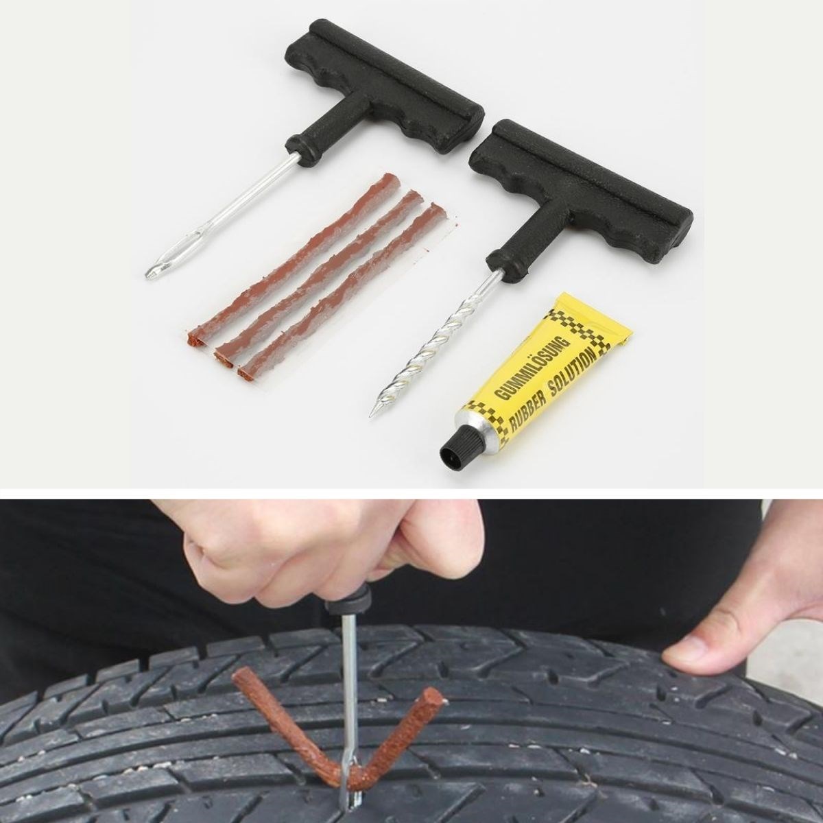 6-Piece Car Motorcycle Bicycle Tire Repair Kit Vehicle Maintenance Set (5563) #4