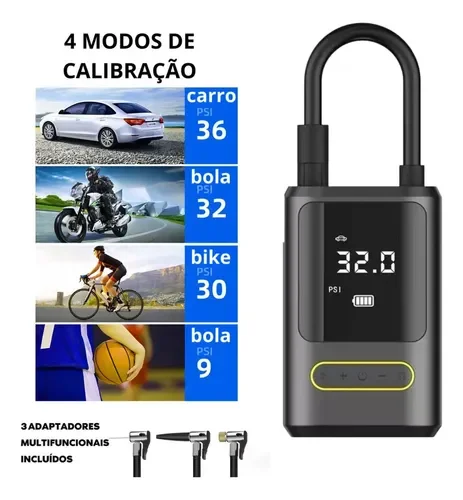 Wireless Car Mini Air Compressor 4000mAh 150 PSI LED KA-760 #3