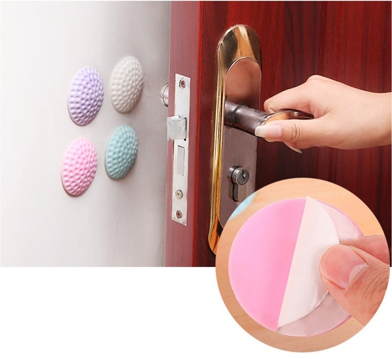 Multi-Purpose Silicone Door Wall Protector Bumper 4-Pack (55
