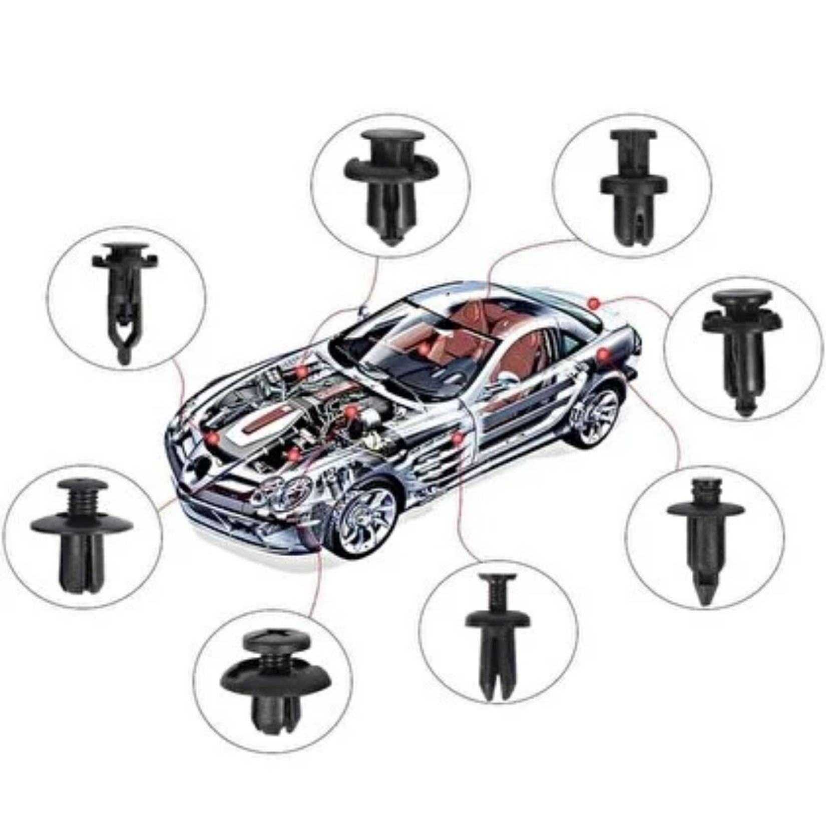 630-Piece Trim Clip Set – Universal Fasteners for Auto Panels, Doors, Bumpers & Trim (5563) #3