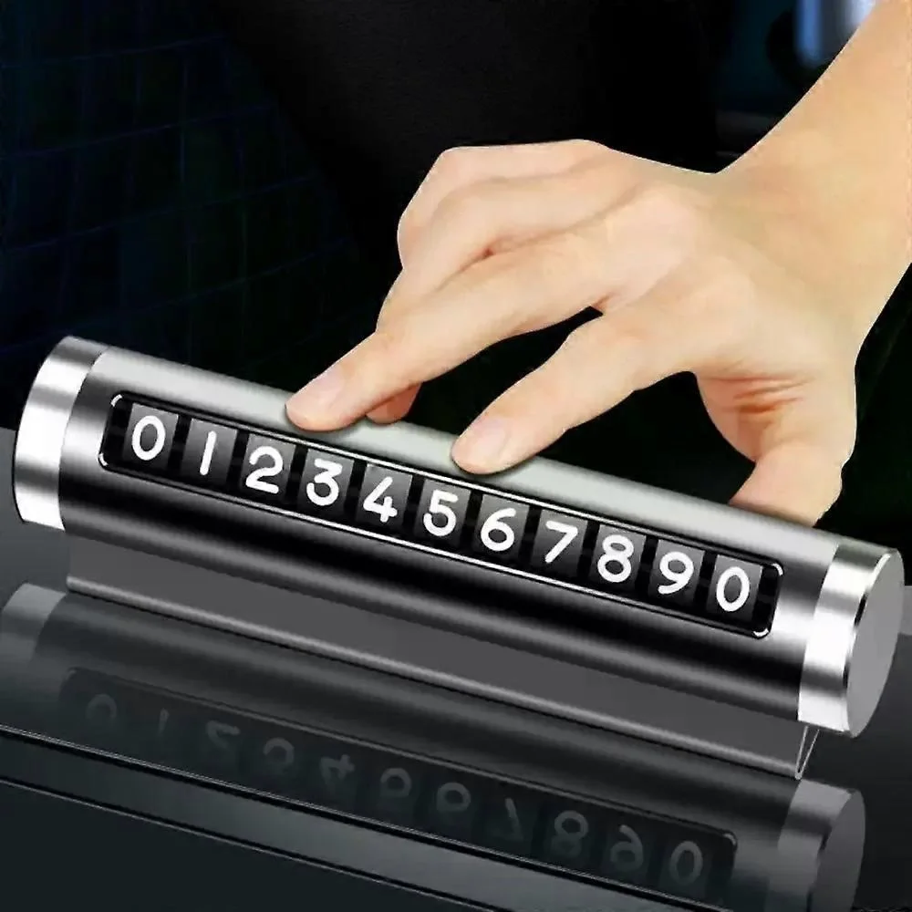 Rotary Phone Number Plate Car Parking Card Metal Aluminum Un