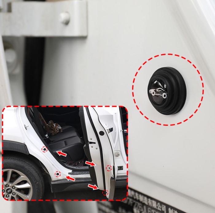 Car Door Sound & Impact Absorbing Pad 10pcs Black (5563) #2