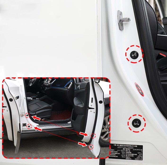 Car Door Sound & Impact Absorbing Pad 10pcs Black (5563) #3