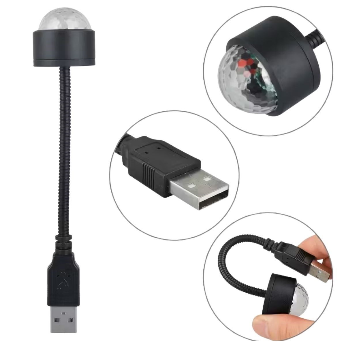 USB Sound-reaktive LED Atmosphärenleuchte mit 8 Modi – (5563) #3