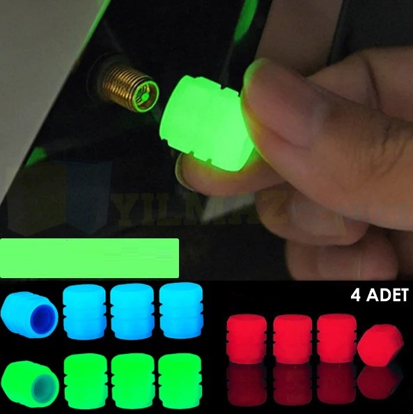 Phosphorescent Valve Cap 3 Colors (5563)