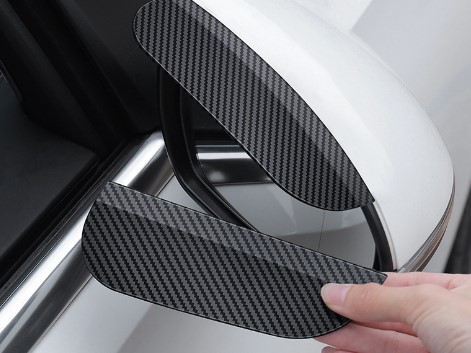 Carbon Pattern Car Mirror Rain Guard Visor (5563)