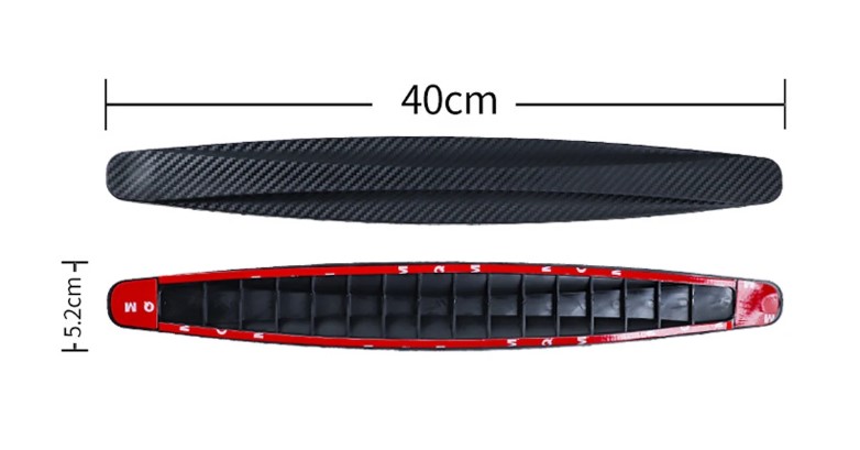 Araba Tampon Koruyucu Karbon Desenli Siyah Beyaz (5563) #5