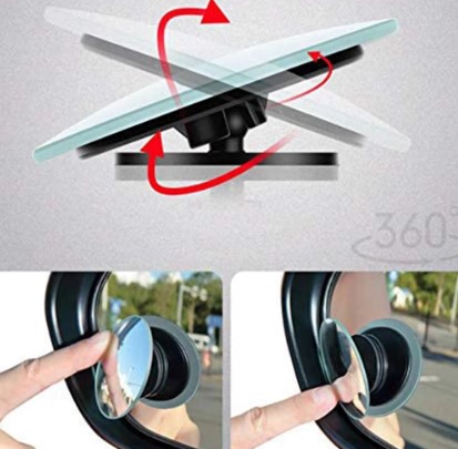 Frameless Adjustable Blind Spot Mirror Set of 2 (5563) #3