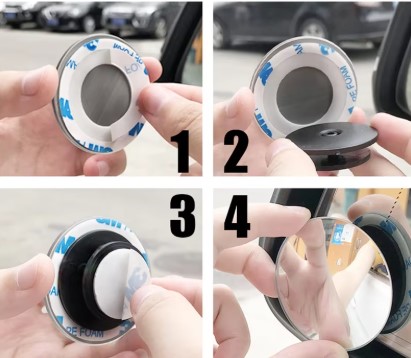 Frameless Adjustable Blind Spot Mirror Set of 2 (5563) #4