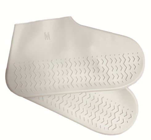 Silicone Shoe Cover Non-Slip Waterproof M Size White (5563) #2