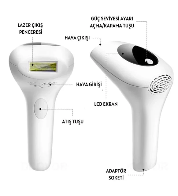 Profesyonel  Lazer Epilasyon Aleti 999.999 Atım Tüy Alma Cihazı Kadın Erkek lazer IPL Tüm Bölge (5563) #4