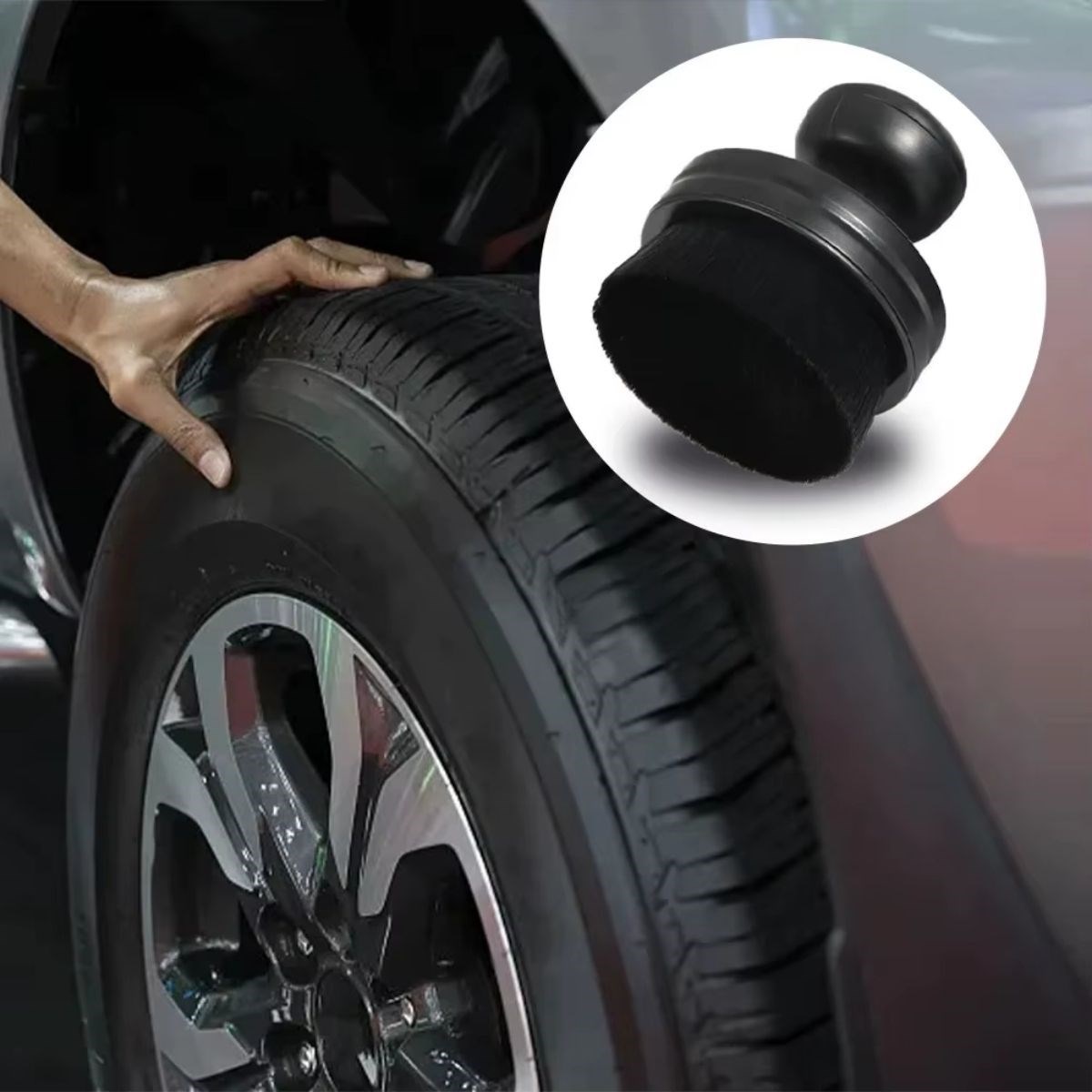 Auto Detail Cleaning Brush with Soft Bristles & Cap (5563)