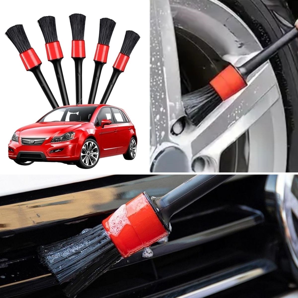 5-Piece Multi-Purpose Car Interior & Exterior Cleaning Detai