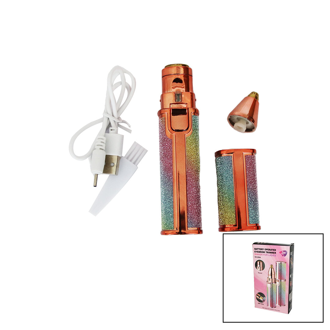 2IN1 Kopf - Fadentechnik - Lippenstift-Design - USB Aufladbar Wangen- und Nasenhaarentferner (5563) #2