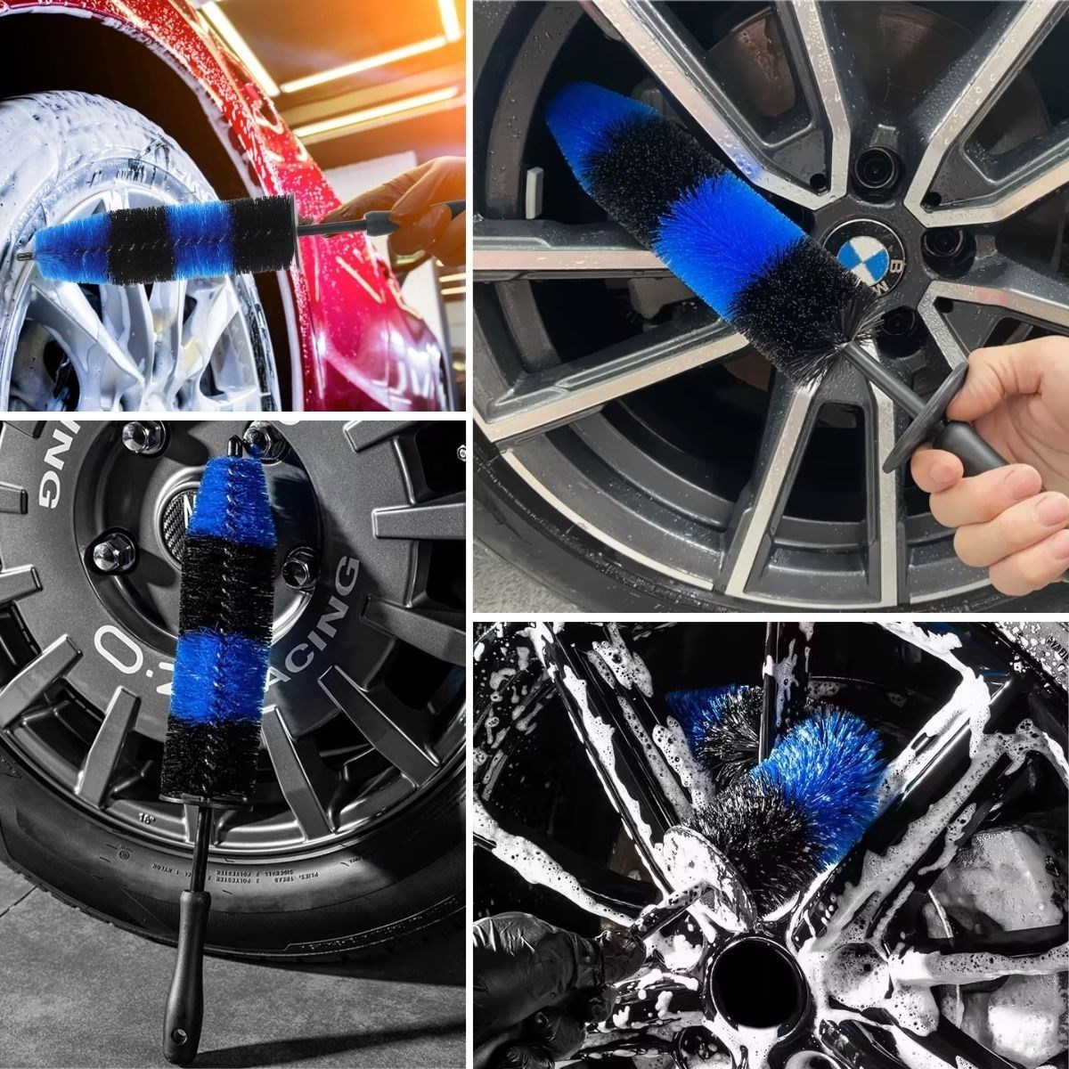 Ergonomische Felgen- und Reifenbürste – Starke Detailbürste für Fahrzeugreinigung (5563) #2