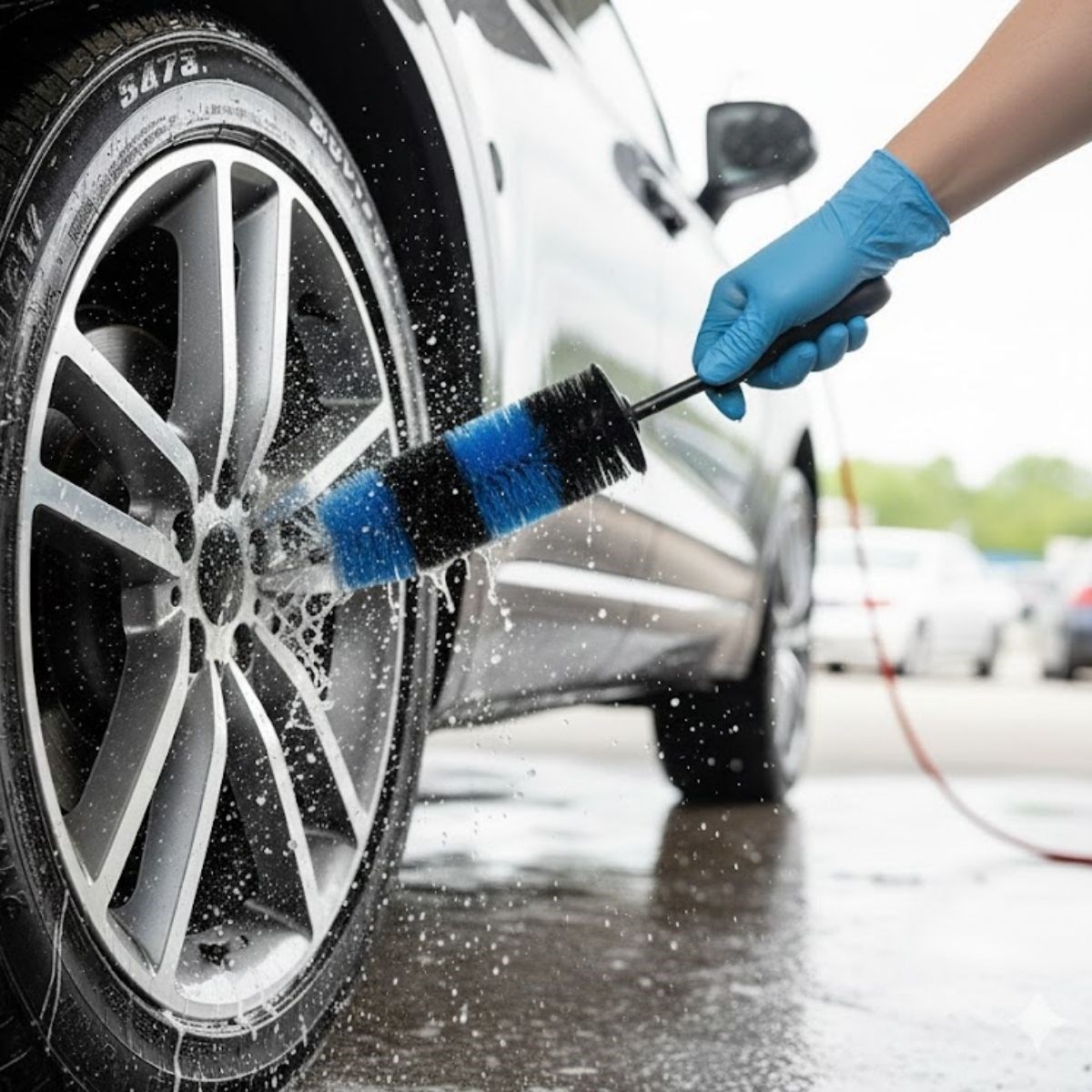 Ergonomische Felgen- und Reifenbürste – Starke Detailbürste für Fahrzeugreinigung (5563) #4