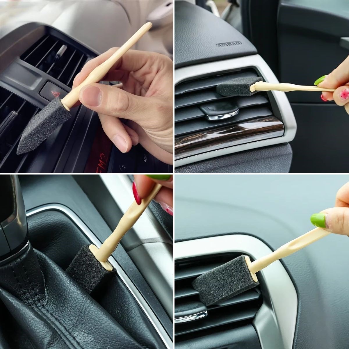 5'li Araba Havalandırma Temizleme Fırçaları Klima Çıkışları,Toz Alma&Otomobil İçi Detaylı Mini Temizlik Aparatları (5563) #2