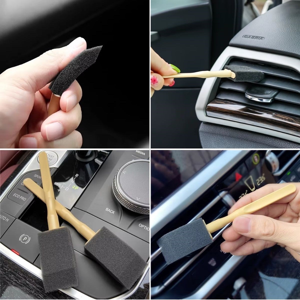 5'li Araba Havalandırma Temizleme Fırçaları Klima Çıkışları,Toz Alma&Otomobil İçi Detaylı Mini Temizlik Aparatları (5563) #4