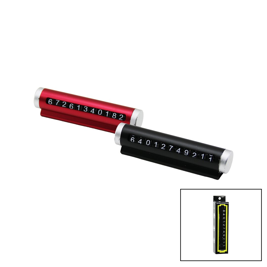Colored Chrome Car Parking Phone Number Digit Flipper Rod wi