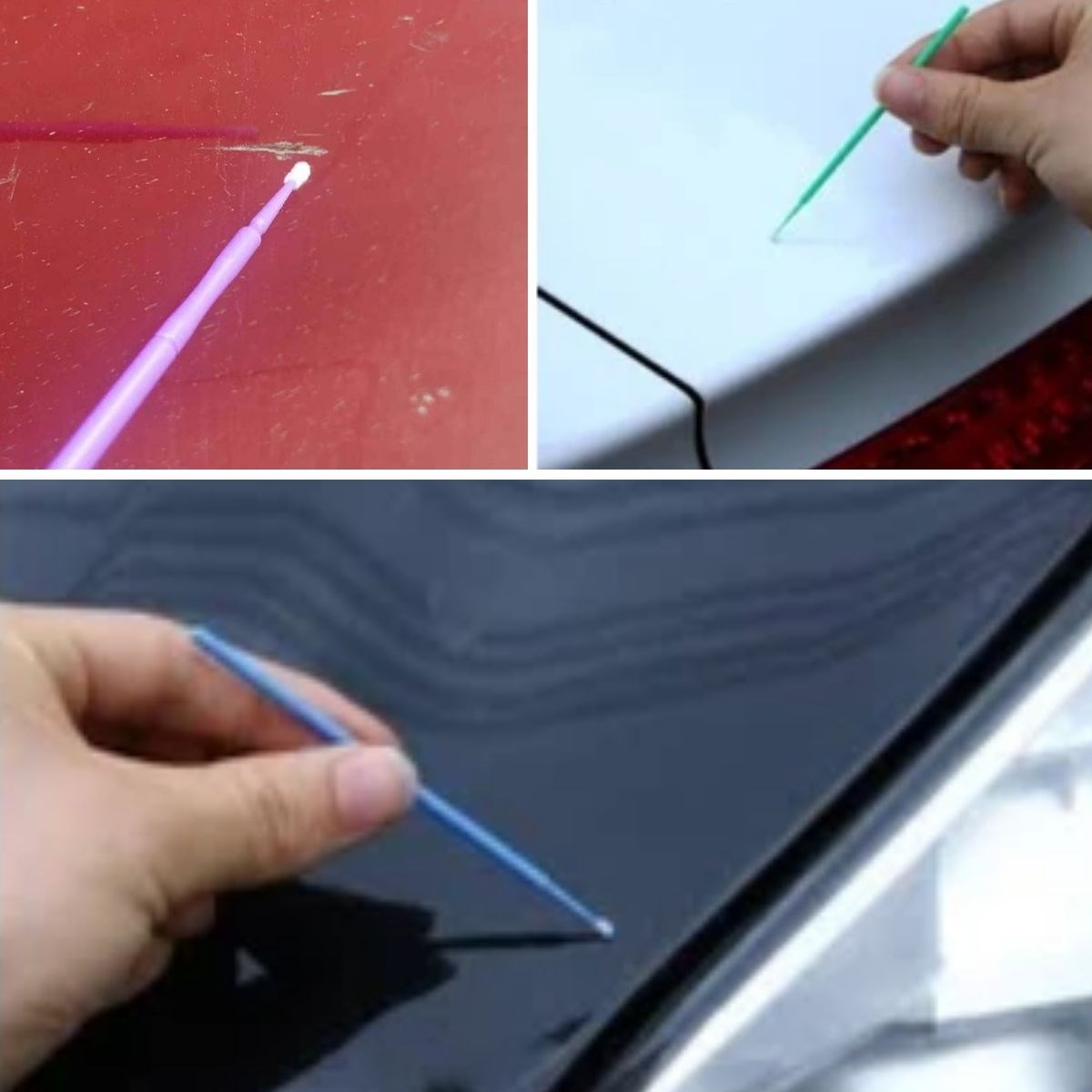 100-Pack Mini Disposable Car Touch-Up Brush – Fine-Tip Soft Bristle Paint Applicator (5563) #3