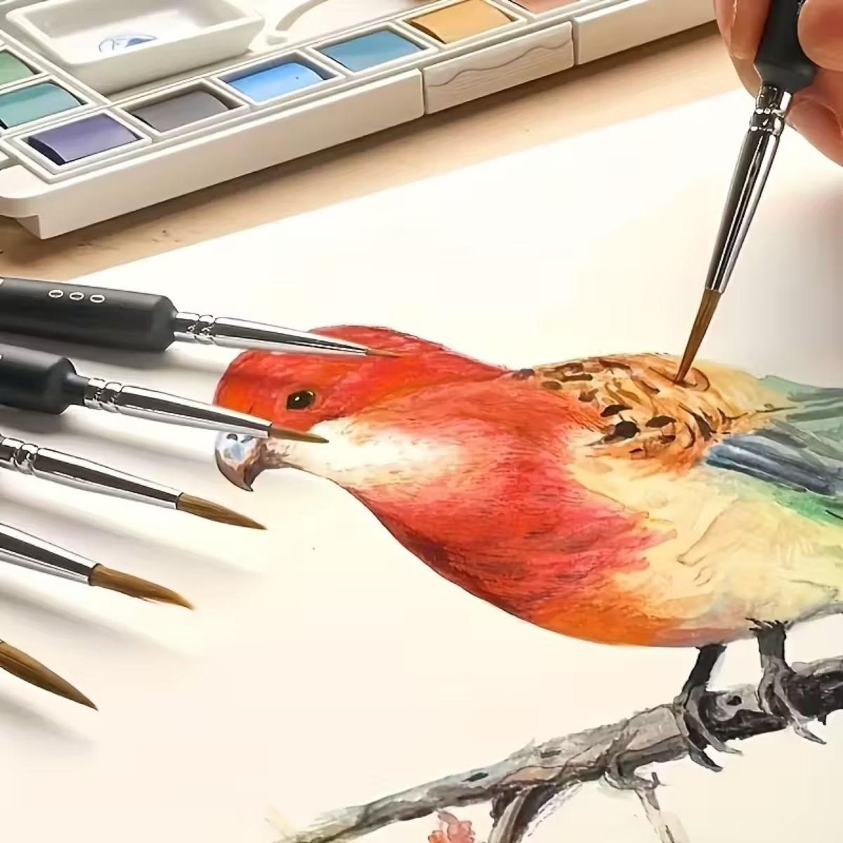 10 Adet Hobi ve Araba Rötüş Fırça Seti – İnce Detay Boyama, Model Yapımı ve Araç Çizik Giderme İçin Çok Amaçlı Fırça Takımı (5563) #3