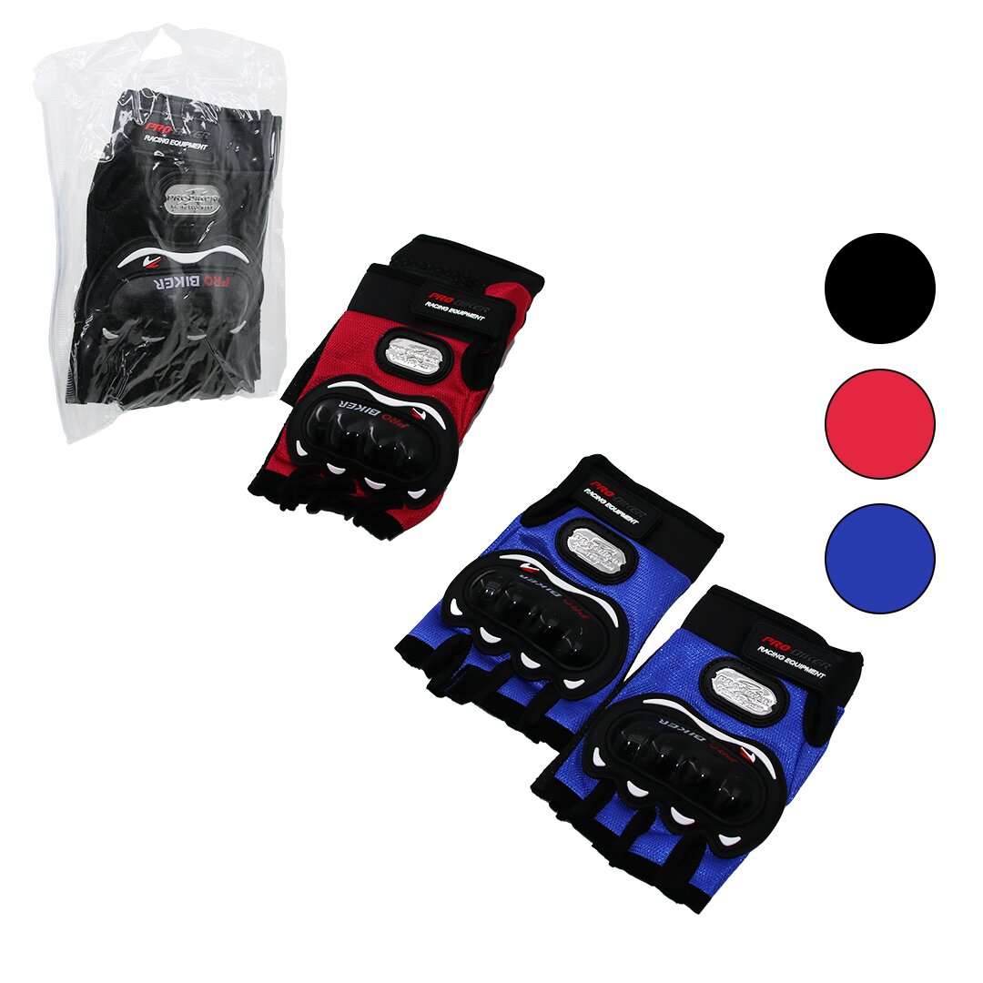 Fingerlose Motorrad-Schutzhandschuhe Farbig - Standard (5563) #2