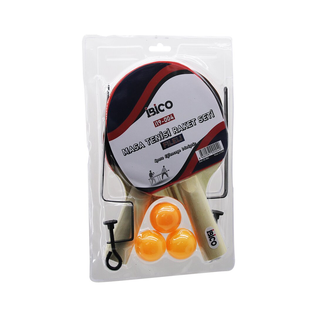 Table Tennis Ping Pong Racket Set with Net 2 Rackets - 3 Bal