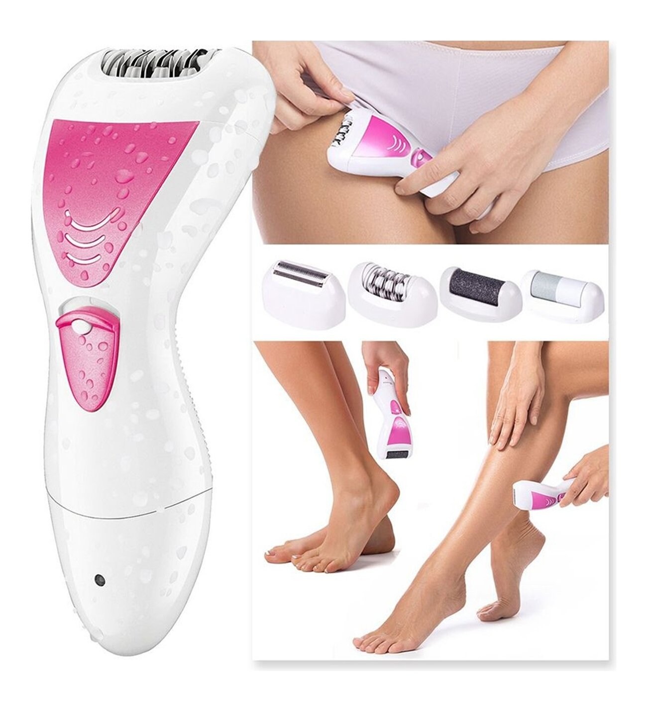 4-in-1 Waterproof Epilator Hair Removal Machine with Heel File (5563) #2