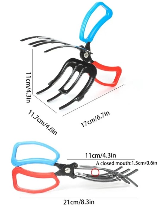 3 Pençeli 11 cm Balık Sabitleyici Maşa (5563) #3