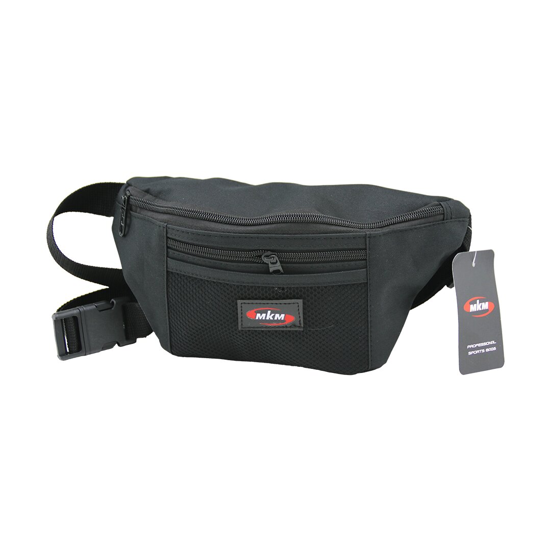 FREEBEK Waist Bag 3 Zippered Compartments + 1 Mesh Open Pock