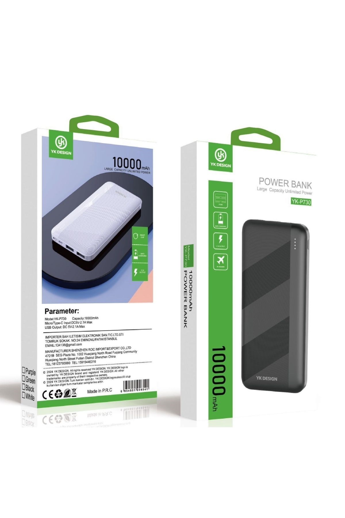 Mikro Type-C USB Hızlı Şarj Edebilen 10000 mAh Powerbank (5563) #4