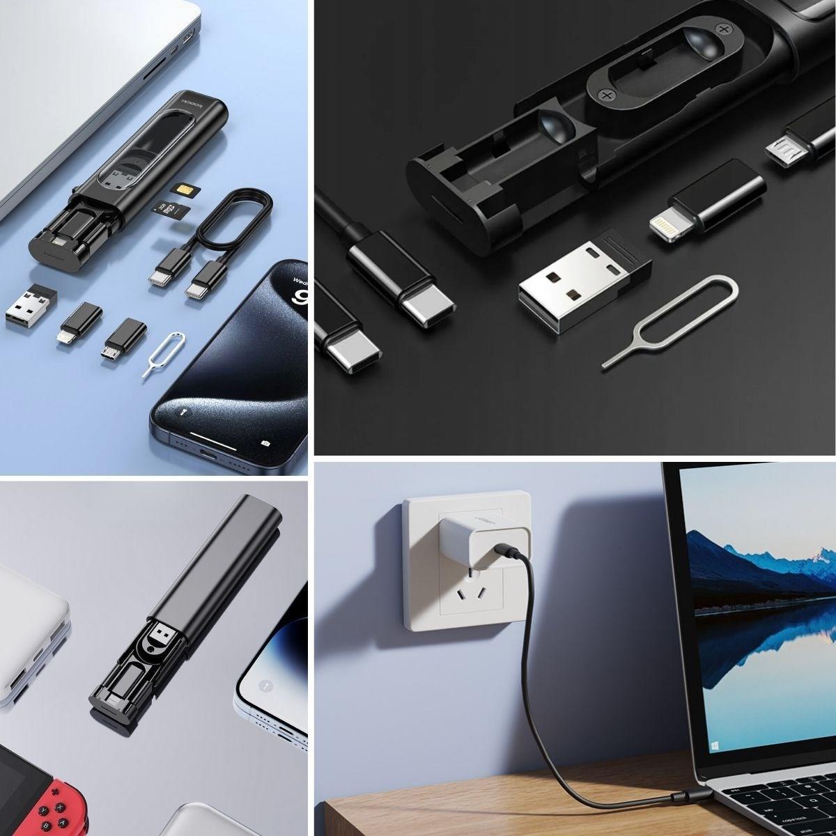 Cep Tipi 60W Bas Aç Type-C,İphone Şarj,Micro USB Hızlı Şarj Data Kablo Seti (5563) #2