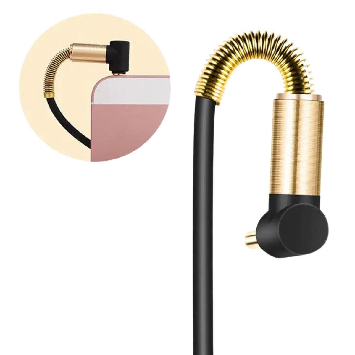 3.5mm AUX Kablosu Jak Erkek Erkek L Tipi 1 Metre Ses Aktarım Kablosu (5563) #3