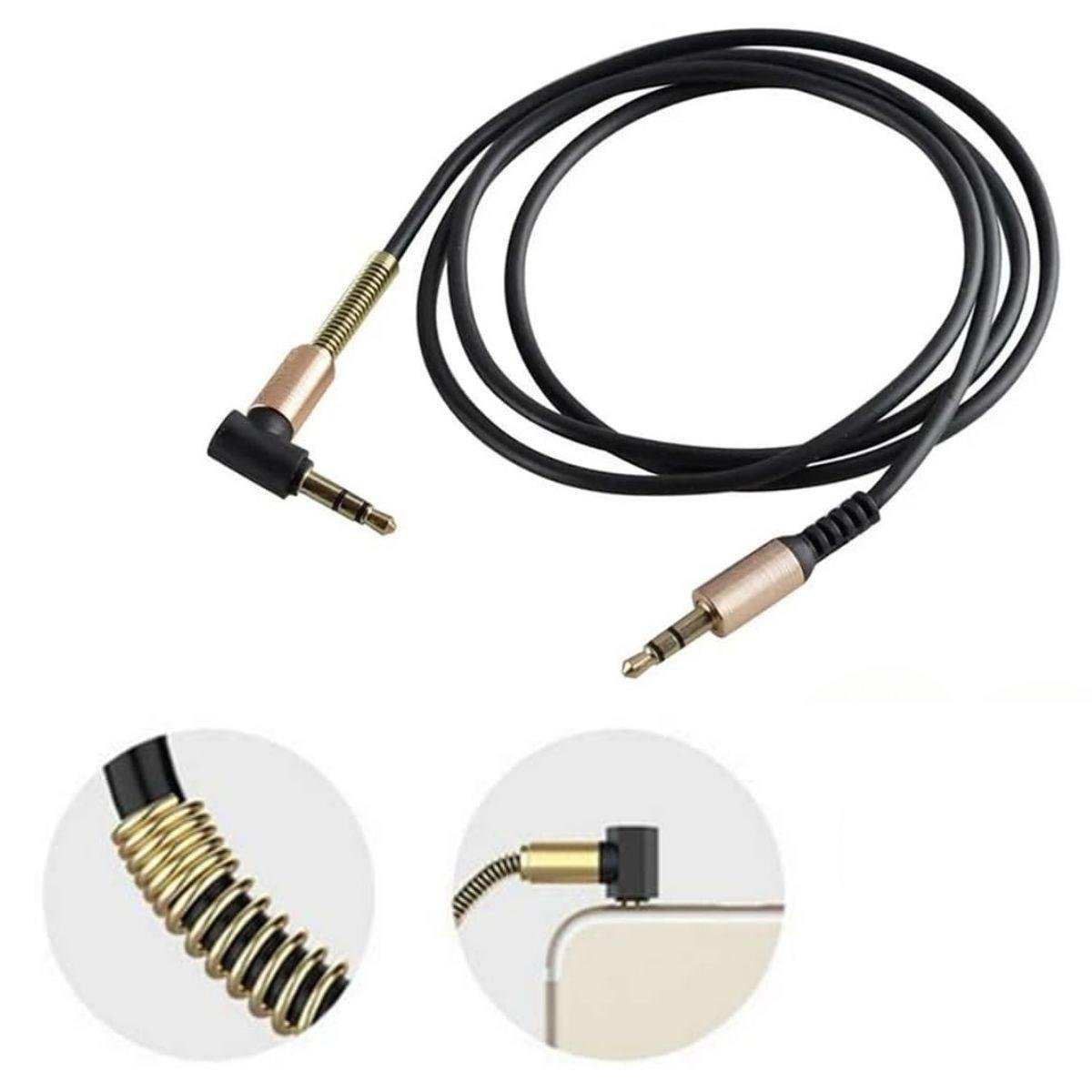 3.5mm AUX Kablosu Jak Erkek Erkek L Tipi 1 Metre Ses Aktarım Kablosu (5563) #5