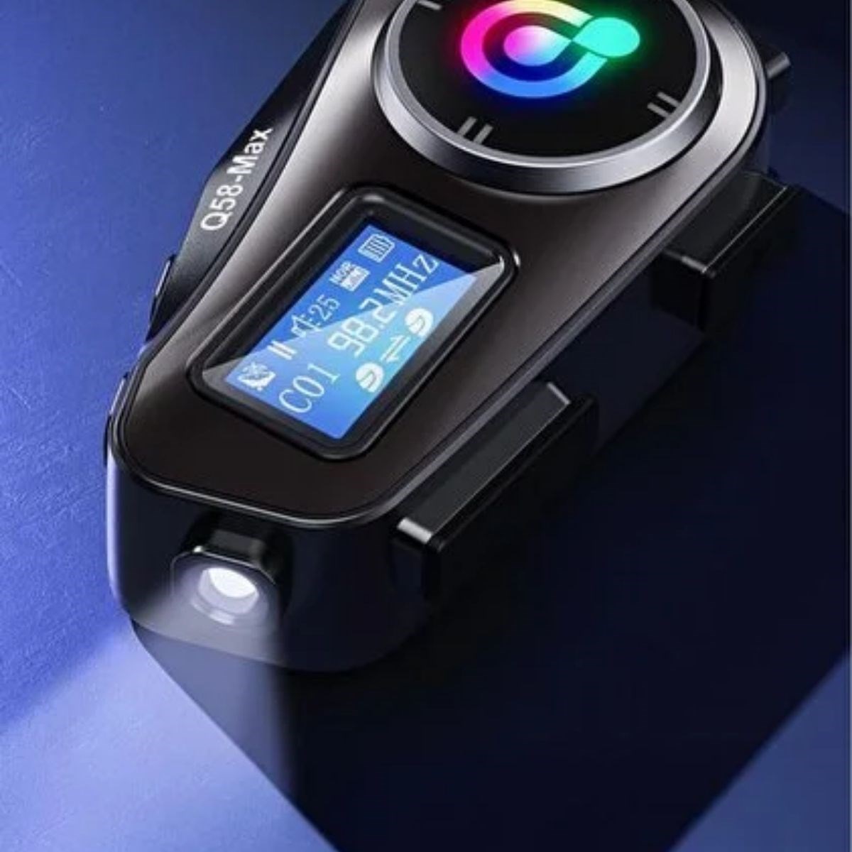 Q58 Motorsikletler İçin Fener Özellikli SD Kart Bölümlü LCD Ekranlı Kablosuz Bluetooth Kulaklıklı – Suya Dayanıklı Kask Kulaklığı (5563) #2