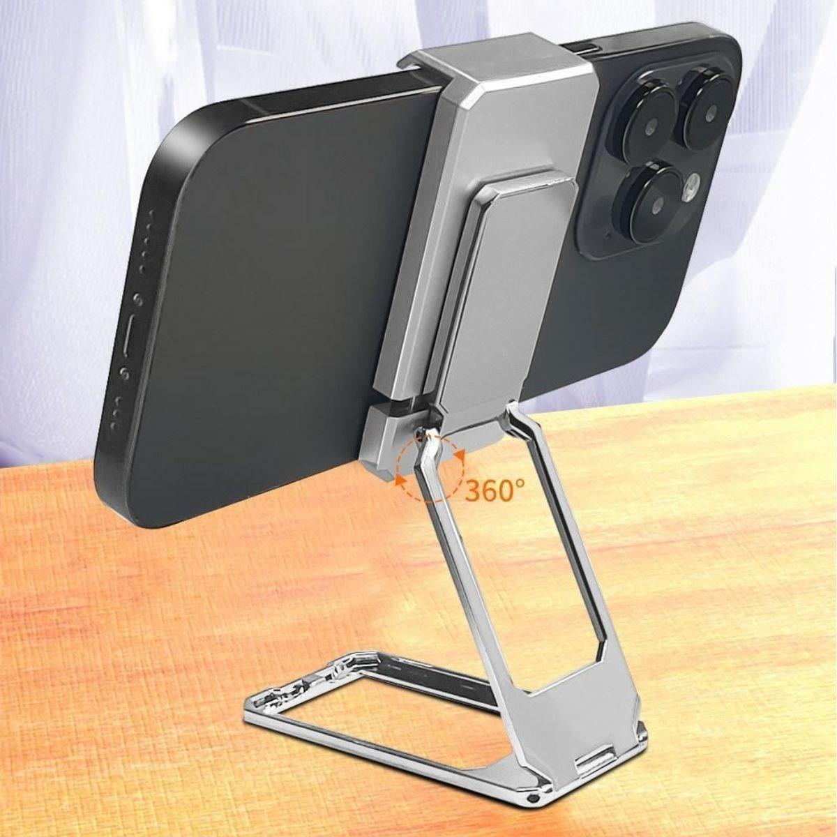 360 derece Dönen Tüm Telefon Tipleri İle Uyumlu Metal Telefon Standı Braket (5563) #3