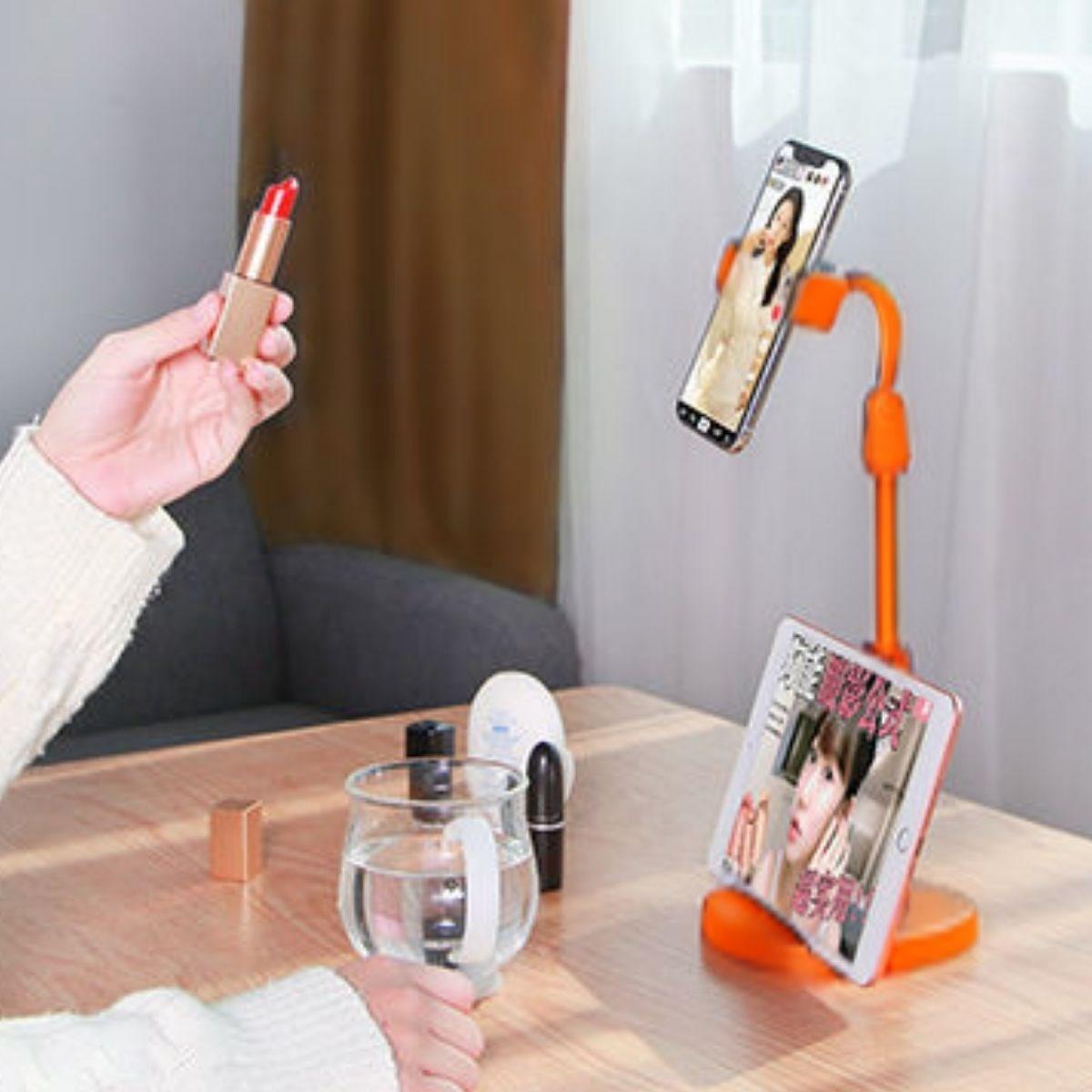 Kunststoff-Tablet- und Telefonhalter für den Schreibtisch Orange (5563) #2