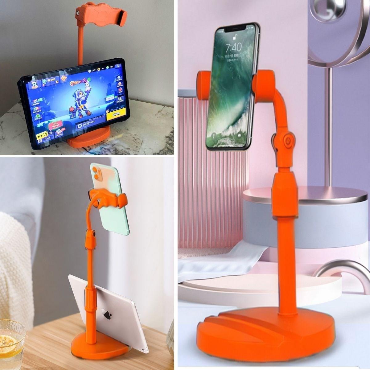 Kunststoff-Tablet- und Telefonhalter für den Schreibtisch Orange (5563) #4