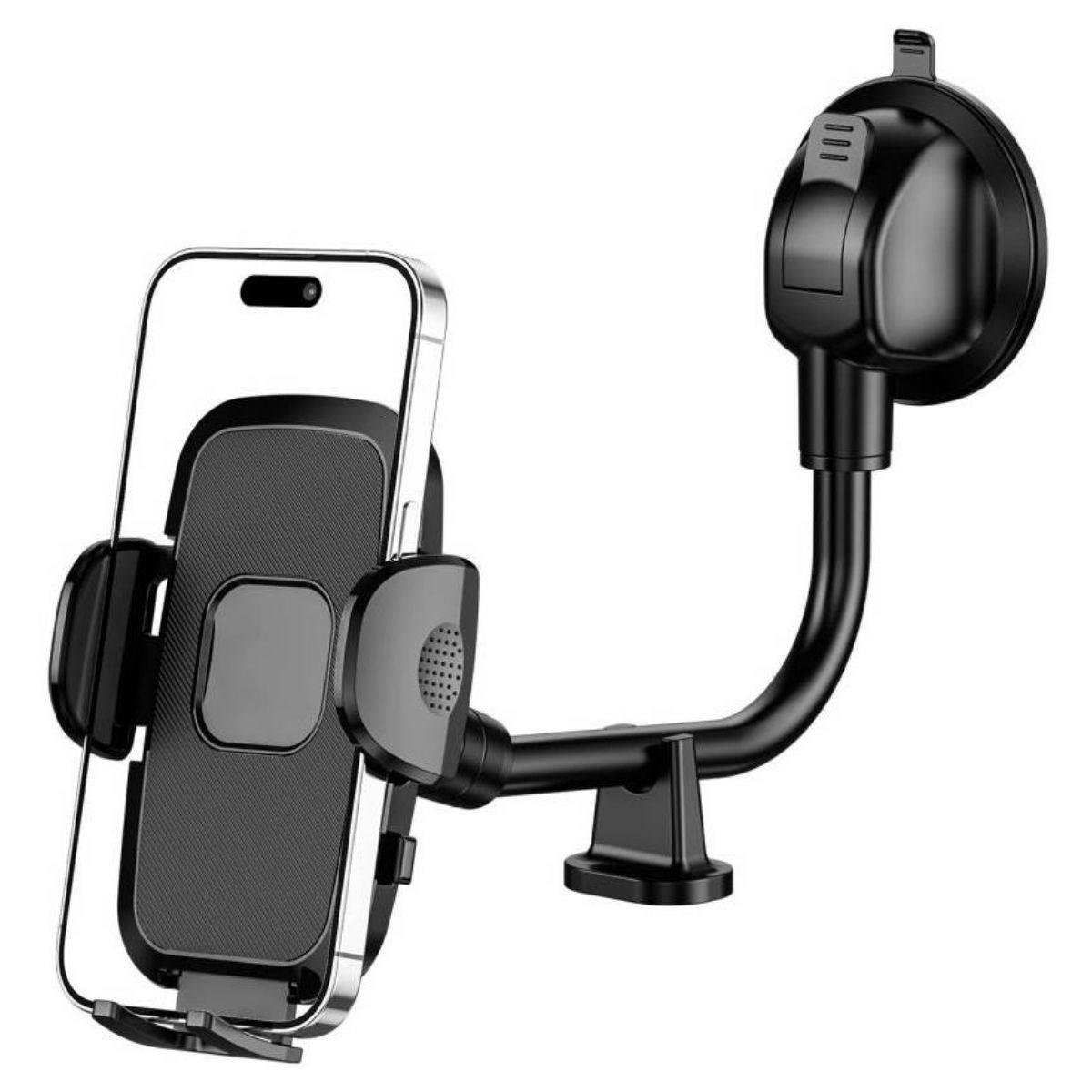 Adjustable Vacuum Lock Phone Holder for Car Window & Dashboa