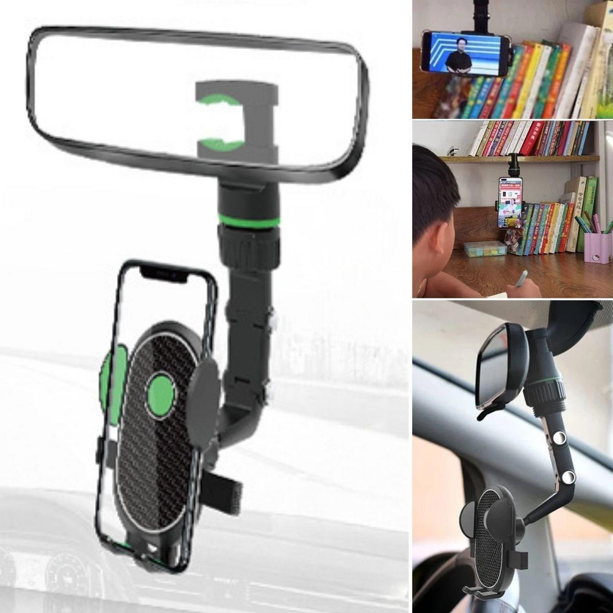 Adjustable Rearview Mirror Phone Holder Mount (5563) #4