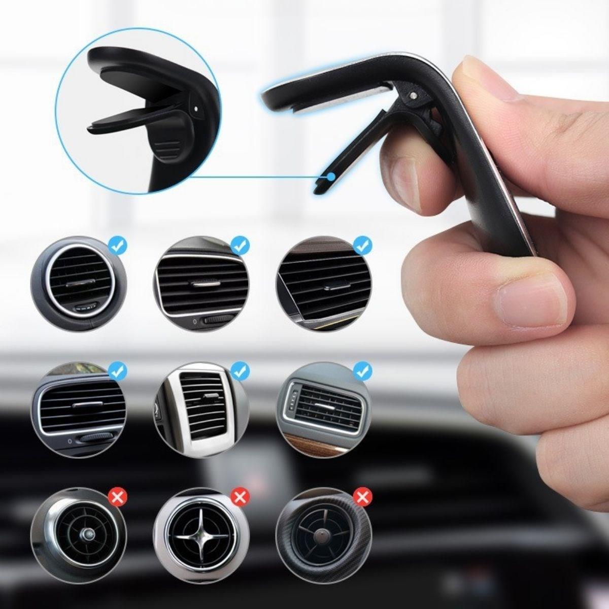 Magnetic Car Phone Holder with Clip for Air Vent (5563) #3