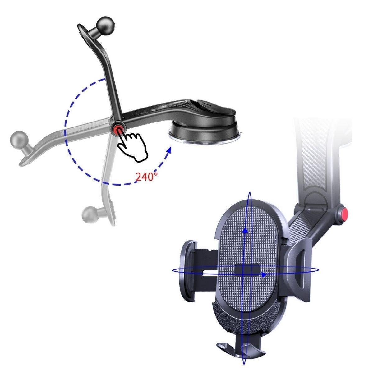 Strong Suction Cup Dashboard Phone Holder for Cars (5563) #5