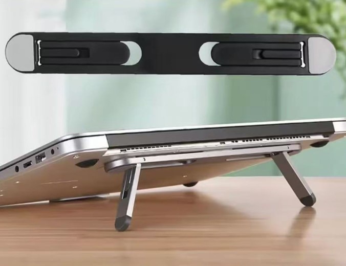 2-Level Foldable Adhesive Laptop Stand Black (5563) #5