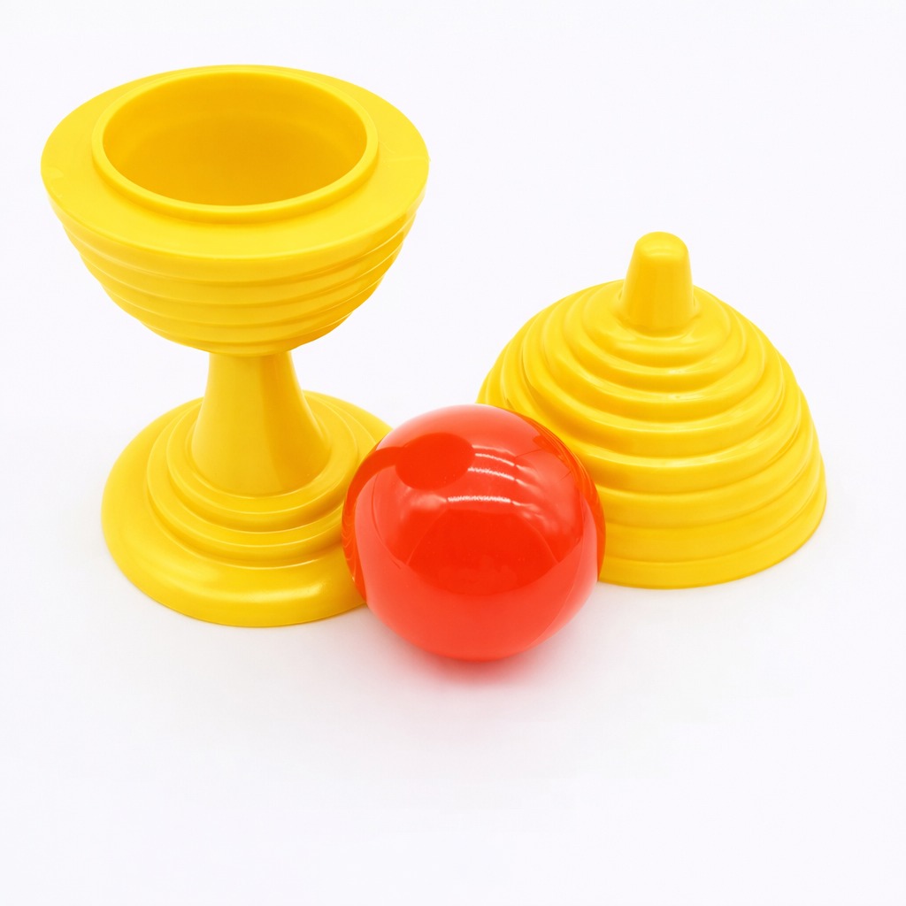 Sarı Renk Sihirli Kupa Top Kaybetme Oyunu 7 cm (5563) #3