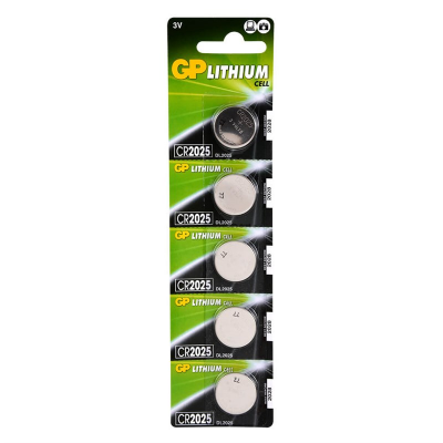 GP LITH.GPCR2025-7C5 Coin Cell Battery 3V 5-Pack (5563)