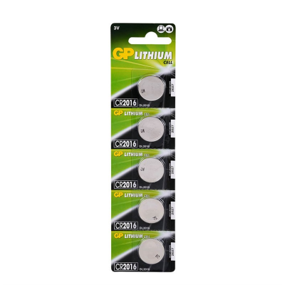 GP LITH.GPCR2016-7C5 3V Button Cell Battery 5-Pack