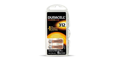 DURACELL 312 Hearing Aid Battery 6 Pack (5563)