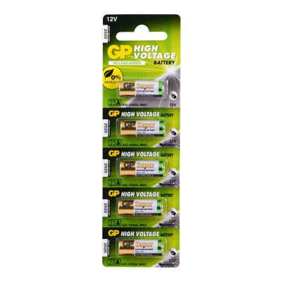 GP 23A 12V Remote Control Battery 5-Pack Card (5563)