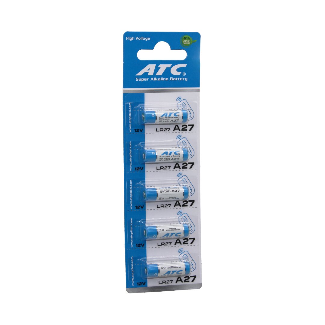 ATC Super Alkaline Battery A27 - 27A LR27 Car Remote 12V 5-P
